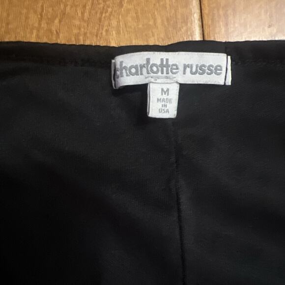 Vintage Charlotte Russe Y2K Floral Wrap Mini Dress M Black Whimsigoth 90’s - Picture 3 of 10